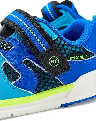 Stride Rite, Unisex Kid SRT Velocity (Toddler), Black/Blue, 6, Wide, Toddler in Kuwait