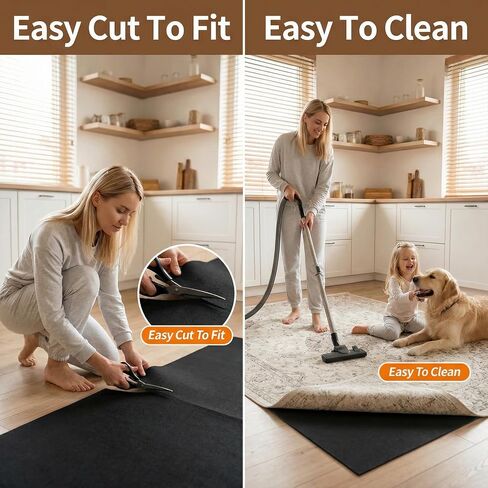 AHEONLAR Non-Slip Rug Pads, Waterproof Extra Large Area Rugs Pad 8'x10' Non Skid Felt Pads, Rugs for Living Room, 1/8 inch Thick Carpet Padding Protector Mat Floor Mat in Saudi Arabia