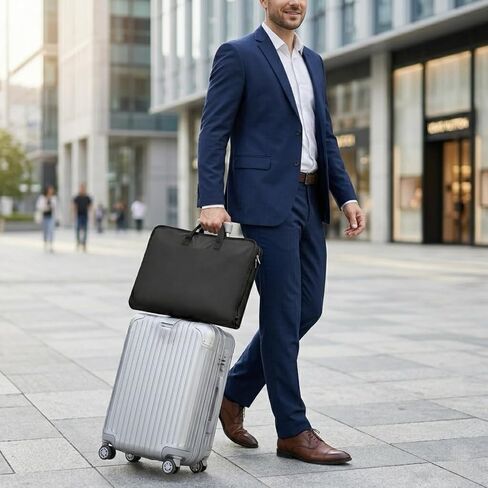 Travel Garment Bag with Accessories Zipper Pocket, Heavy Duty Suit Bag for Suits, Tuxedos, Dresses, Coats, Black in Kuwait