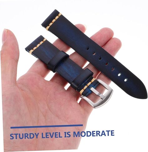 PartyKindom Cowhide Watch Strap Comfortable Genuine Leather Band Fit for Garmin Watch in Kuwait