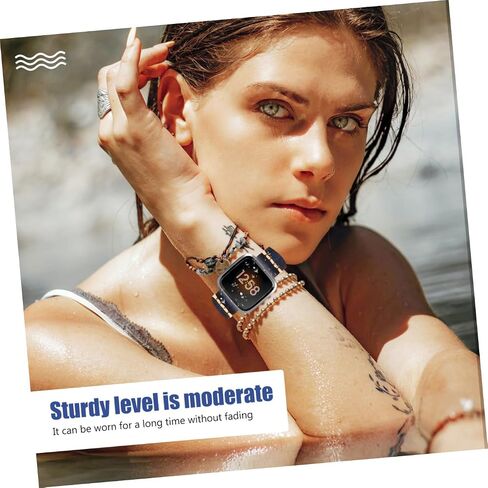 PartyKindom Cowhide Watch Strap Comfortable Genuine Leather Band Fit for Garmin Watch in Kuwait