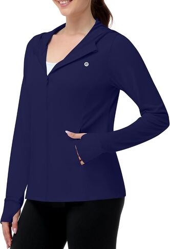 Runhit Women's UPF 50+ Sun Protection Jacket Hoodie Lightweight Zip Up Long Sleeve Sun Shirt with Pockets for Hiking Workout in Kuwait