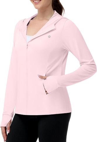 Runhit Women's UPF 50+ Sun Protection Jacket Hoodie Lightweight Zip Up Long Sleeve Sun Shirt with Pockets for Hiking Workout in Kuwait