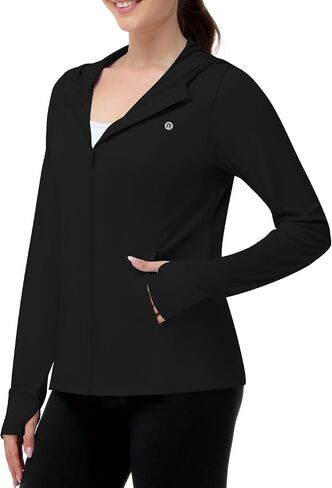 Runhit Women's UPF 50+ Sun Protection Jacket Hoodie Lightweight Zip Up Long Sleeve Sun Shirt with Pockets for Hiking Workout in Kuwait