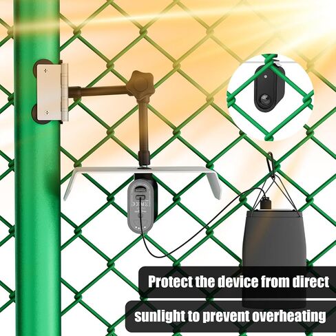 Magnetic Fence Mount for iPhone, Mevo Start,No Assembly, Sunshade & Power Bank Pouch Included, Adjustable Magic Arm, Mounting Kit for Gamechanger, Fence Mount for Recording Games in Kuwait