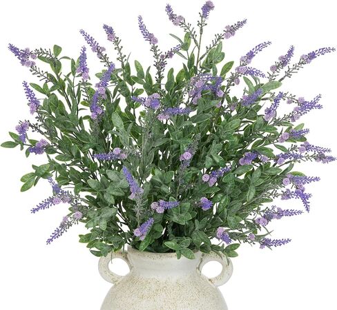 6Pcs Amaranthus Artificial Flowers Fake Green Flowers Faux Plastic Flowers for Indoors & Outdoors, UV Resistant Silk Flowers Stems for Home Decorations, Office, Garden, Porch, Table Centerpieces in Kuwait