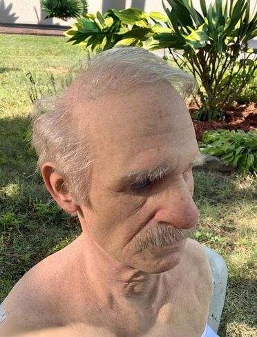 Latex Old Man Mask Halloween Realistic Human Full Head Mask for Halloween Carnival Costume Party (A) in Kuwait
