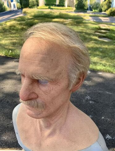 Latex Old Man Mask Halloween Realistic Human Full Head Mask for Halloween Carnival Costume Party (A) in Kuwait