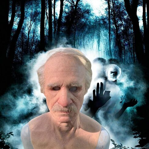 Latex Old Man Mask Halloween Realistic Human Full Head Mask for Halloween Carnival Costume Party (A) in Kuwait