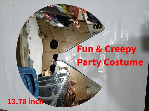 Creative Head-Mounted Mirror Mask, Reflective Face Photography Prop for Surreal Travel Selfies, Unique Party & Festival Costume Accessory in Kuwait