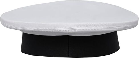 USA Navy Captain Hat, White Cotton, Removable Gold Chin Strap, Metal Insignia, Military Nautical Theme in Saudi Arabia