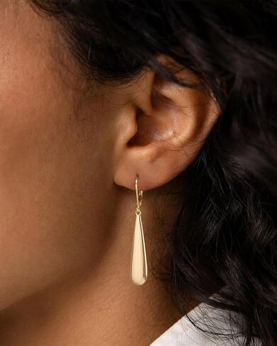 Dangle Earrings for Women, 14K Gold Plated/Sterling Silver Leverback Drop Earrings Hypoallergenic Leverback Dangle Jewelry Gift for Women in Saudi Arabia