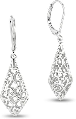 Dangle Earrings for Women, 14K Gold Plated/Sterling Silver Leverback Drop Earrings Hypoallergenic Leverback Dangle Jewelry Gift for Women in Saudi Arabia