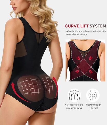 Nebility Shapewear Bodysuits for Women Tummy Control Body Shaper Faja V Neck Body Suits in Kuwait