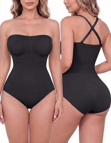 Strapless Shapewear for Women Sleeveless Bodysuit Seamless Tummy Control Waist Sculpting Body Shaper in Kuwait