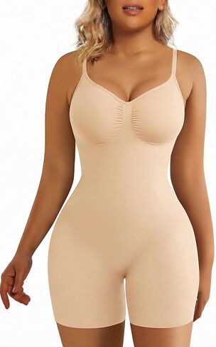 SHAPERX Shapewear for Women Tummy Control Bodysuit Mid Thigh Butt Lifter Body Shaper Shorts in Saudi Arabia
