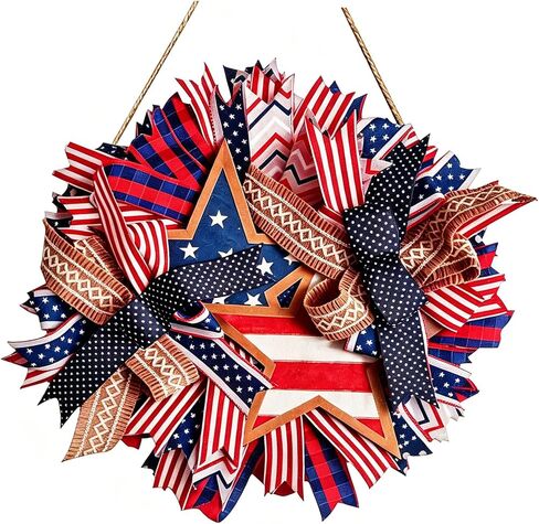 Spiritlele 250th Anniversary USA Door Sign Patriotic Wreath 4th of July Hanging Plaque 250 Years Indoor Decoration for Front Door Home Office Celebration Gift in Saudi Arabia