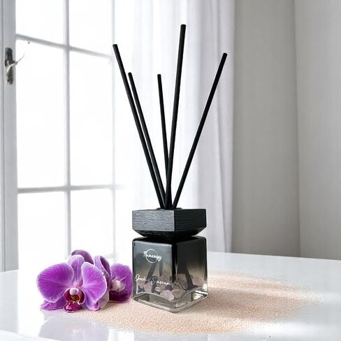 Innergy Moonlight Garden Crystal-Infused Reed Diffuser – 100ml Aromatherapy Essential Oil Diffuser for Home – Long-Lasting Scent, Natural Crystal Energy for Relaxation & Balance in Saudi Arabia