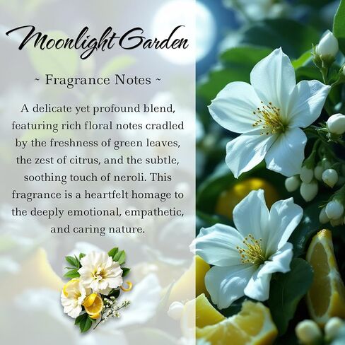 Innergy Moonlight Garden Crystal-Infused Reed Diffuser – 100ml Aromatherapy Essential Oil Diffuser for Home – Long-Lasting Scent, Natural Crystal Energy for Relaxation & Balance in Saudi Arabia