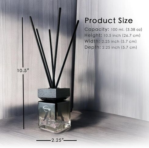 Innergy Moonlight Garden Crystal-Infused Reed Diffuser – 100ml Aromatherapy Essential Oil Diffuser for Home – Long-Lasting Scent, Natural Crystal Energy for Relaxation & Balance in Saudi Arabia