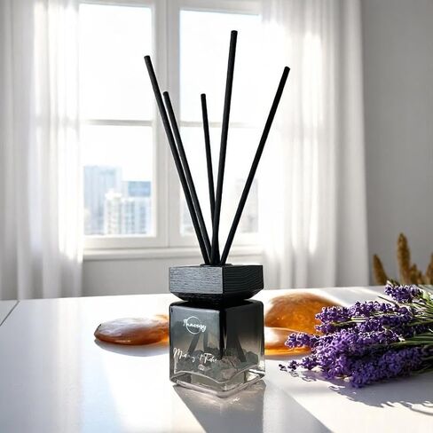 Innergy Moonlight Garden Crystal-Infused Reed Diffuser – 100ml Aromatherapy Essential Oil Diffuser for Home – Long-Lasting Scent, Natural Crystal Energy for Relaxation & Balance in Saudi Arabia