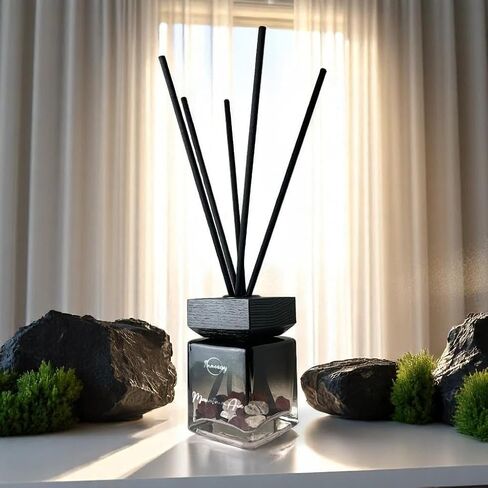 Innergy Moonlight Garden Crystal-Infused Reed Diffuser – 100ml Aromatherapy Essential Oil Diffuser for Home – Long-Lasting Scent, Natural Crystal Energy for Relaxation & Balance in Saudi Arabia