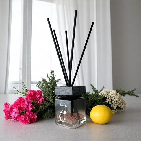 Innergy Throat Chakra Crystal-Infused Reed Diffuser – 100ml Aromatherapy Essential Oil Diffuser for Home – Long-Lasting Scent, Natural Crystal Energy for Relaxation & Balance in Saudi Arabia