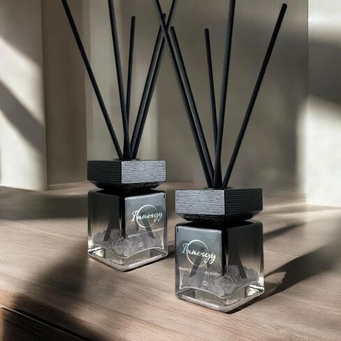 Innergy Throat Chakra Crystal-Infused Reed Diffuser – 100ml Aromatherapy Essential Oil Diffuser for Home – Long-Lasting Scent, Natural Crystal Energy for Relaxation & Balance in Saudi Arabia