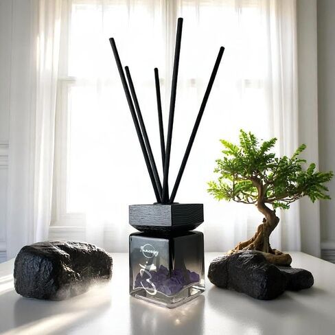 Innergy Throat Chakra Crystal-Infused Reed Diffuser – 100ml Aromatherapy Essential Oil Diffuser for Home – Long-Lasting Scent, Natural Crystal Energy for Relaxation & Balance in Saudi Arabia