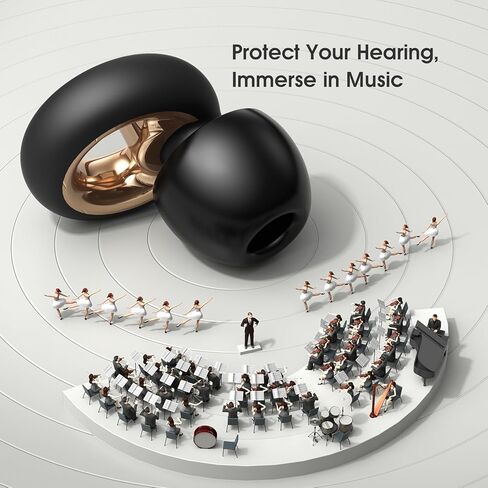 50dB Ear Plugs for Sleeping Noise Cancelling, Reusable Earplugs for Noise Reduction with 8 Ear Tips, Silicone Hearing Protection Ear Plugs for Work, Travel (Carbon) in Kuwait
