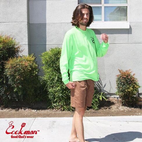 سروال قصير من COOKMAN Chef - لون الشوكولاتة، مناسب للاستخدام في المطبخ والشارع، خصر برباط قابل للتعديل in Kuwait