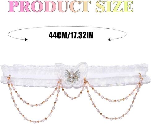 White Lace Garter Set Butterfly Wedding Garters Tassel Garter for Women in Saudi Arabia