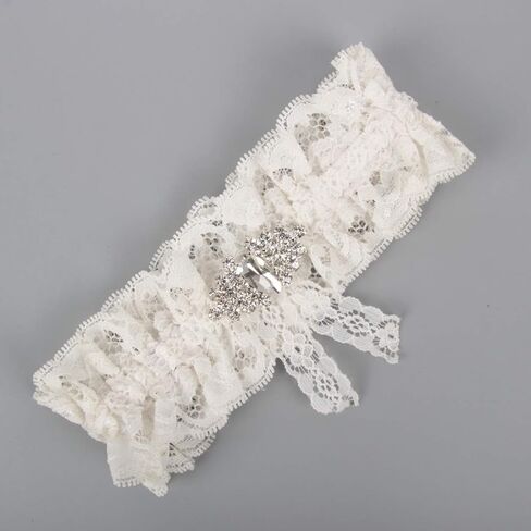 White Lace Wedding Garters For Women,Plus Size Brides Garters For Bride,Vintage White Bridal Garter for Bride (A03) in Saudi Arabia
