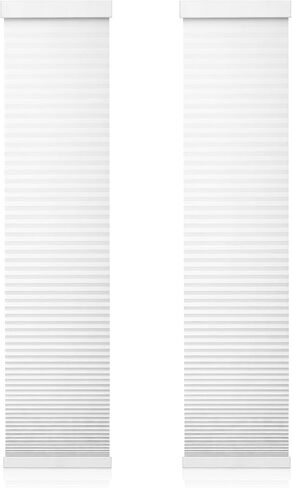 2 Pcs Cordless Light Filtering Sidelight Blinds Cellular Shades 8.5" W x 72" H White Cordless Sidelight Window Treatments Door Blinds Honeycomb Shades Only for Openable Windows Darkening in Saudi Arabia