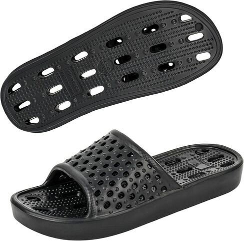 Shower Shoes for Men and Women,Non-Slip Quick-Dry Bath Slippers with Drain Holes,Lightweight Pool, Gym, Bathroom & College Dorm Sandals in Kuwait