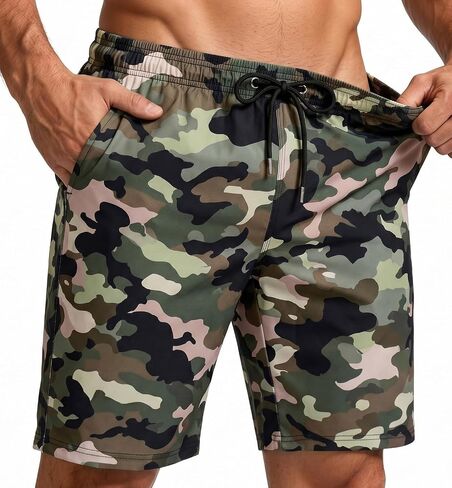 9 Inches Men Swim Trunks with Mesh Lining Quick Dry Breathable for Beach Cruise Travel Pool in Saudi Arabia