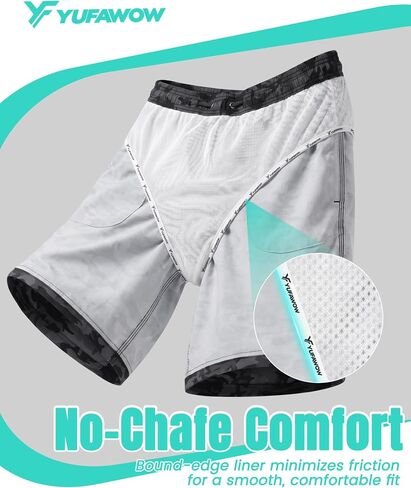 9 Inches Men Swim Trunks with Mesh Lining Quick Dry Breathable for Beach Cruise Travel Pool in Saudi Arabia