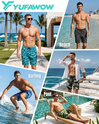 9 Inches Men Swim Trunks with Mesh Lining Quick Dry Breathable for Beach Cruise Travel Pool in Saudi Arabia