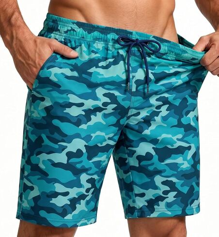 9 Inches Men Swim Trunks with Mesh Lining Quick Dry Breathable for Beach Cruise Travel Pool in Saudi Arabia