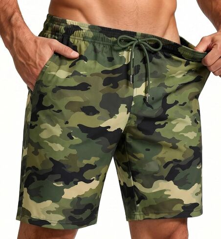 9 Inches Men Swim Trunks with Mesh Lining Quick Dry Breathable for Beach Cruise Travel Pool in Saudi Arabia