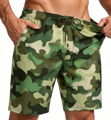 9 Inches Men Swim Trunks with Mesh Lining Quick Dry Breathable for Beach Cruise Travel Pool in Saudi Arabia