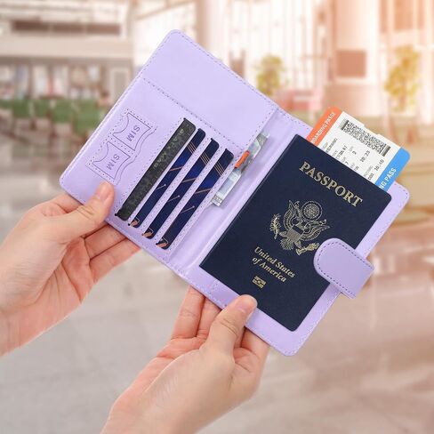4 قطع من حامل جواز السفر لأساسيات الرحلات البحرية، جلد البولي يوريثان المقاوم للماء RFID، غطاء محفظة، غطاء جواز السفر، هدايا السفر للنساء والرجال والأسرة in Kuwait