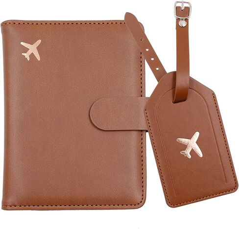 Melsbrinna Rfid Passport Holder for Travel women/Men Set Travel Suitcase Tag, Cute Passport Wallet Rfid Blocking Card Slots, Rfid Passport Cover/CaseTravel Wallet (A-mossgreen) in Saudi Arabia