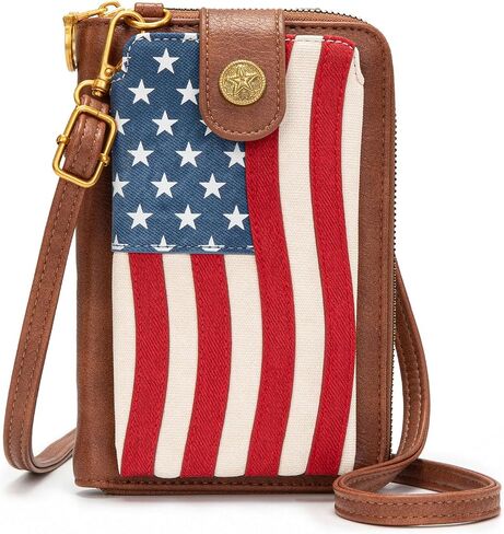 Montana West American Flag Phone Purse for Women Patriotic Crossbody Bag American Pride Cellphone Purse With Removable Strap in Saudi Arabia