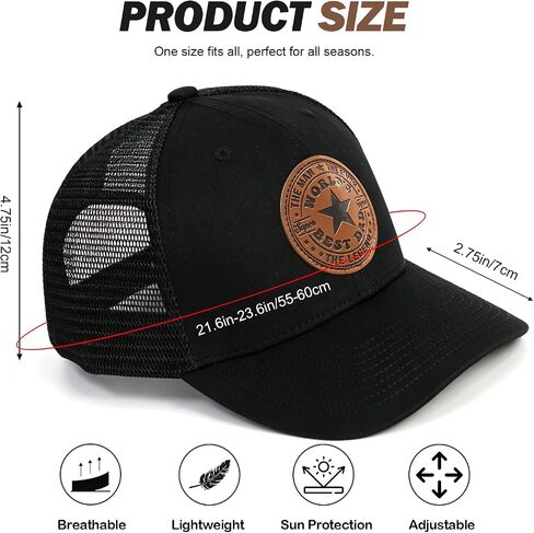 Fathers Day Birthday Gift for Dad - Worlds Best Dad Ever Hat - Dads Gifts from Daughter Son Family for Men in Saudi Arabia