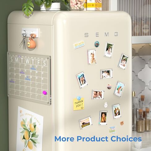 AITEE Acrylic Fridge Magnetic Frame for Instax Mini Photos Strong Magnets Double-Sided Display Clear Frameless Refrigerator Picture Frame for Home Office Decor, Gift for Family (2.36"x3.54" Inch) (6, 2.36"x3.54") in Saudi Arabia