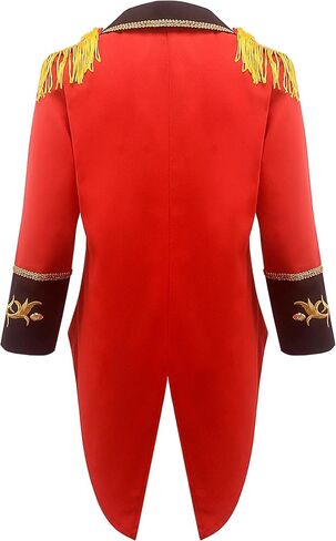 Men's Ringmaster Costume Adult Deluxe Circus Ring Master Tailcoat Jacket Outfit for Halloween Cosplay in Saudi Arabia