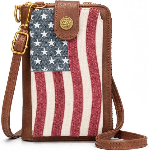 Montana West American Flag Phone Purse for Women Patriotic Crossbody Bag American Pride Cellphone Purse With Removable Strap in Saudi Arabia
