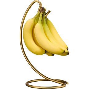 Homeries Banana Holder Modern Rack Hanger Tree Stand Hook for Kitchen Countertop. Satin Nickel Banana Holder Keeper Stand (Brushed Brass) in Kuwait