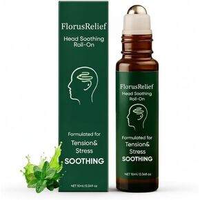 Florus Relief Roll on, Migraine Roll on with Magnesium Glycinate, Lavender, Peppermint, Chamomile for Headache Support (1) in Saudi Arabia